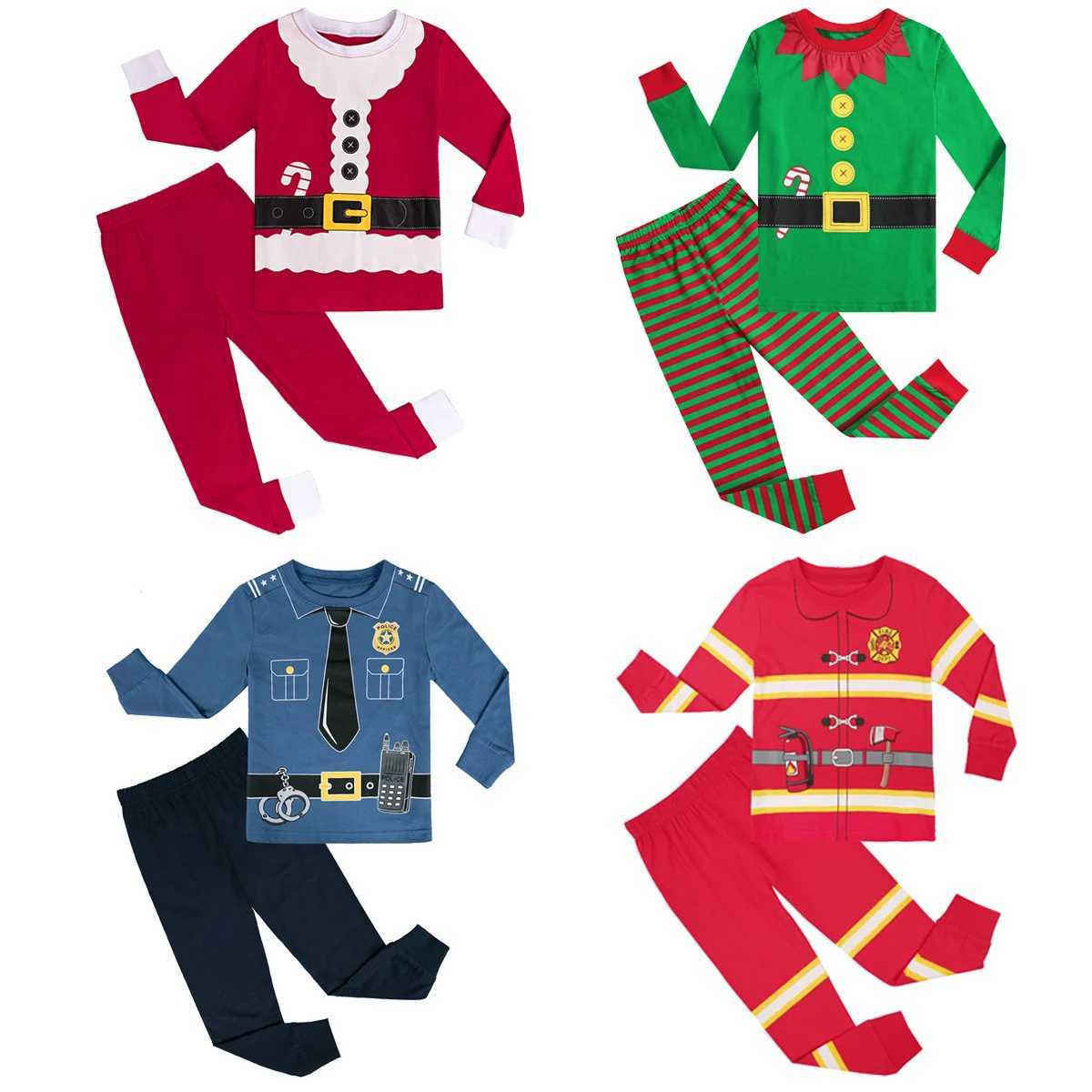 Boys Pajamas Carnival Pyjama Kids Pajama Sets Police Pjs Toddler Girl Unicorn Sleepwear Children Christmas Cosplay Nightwear H260403