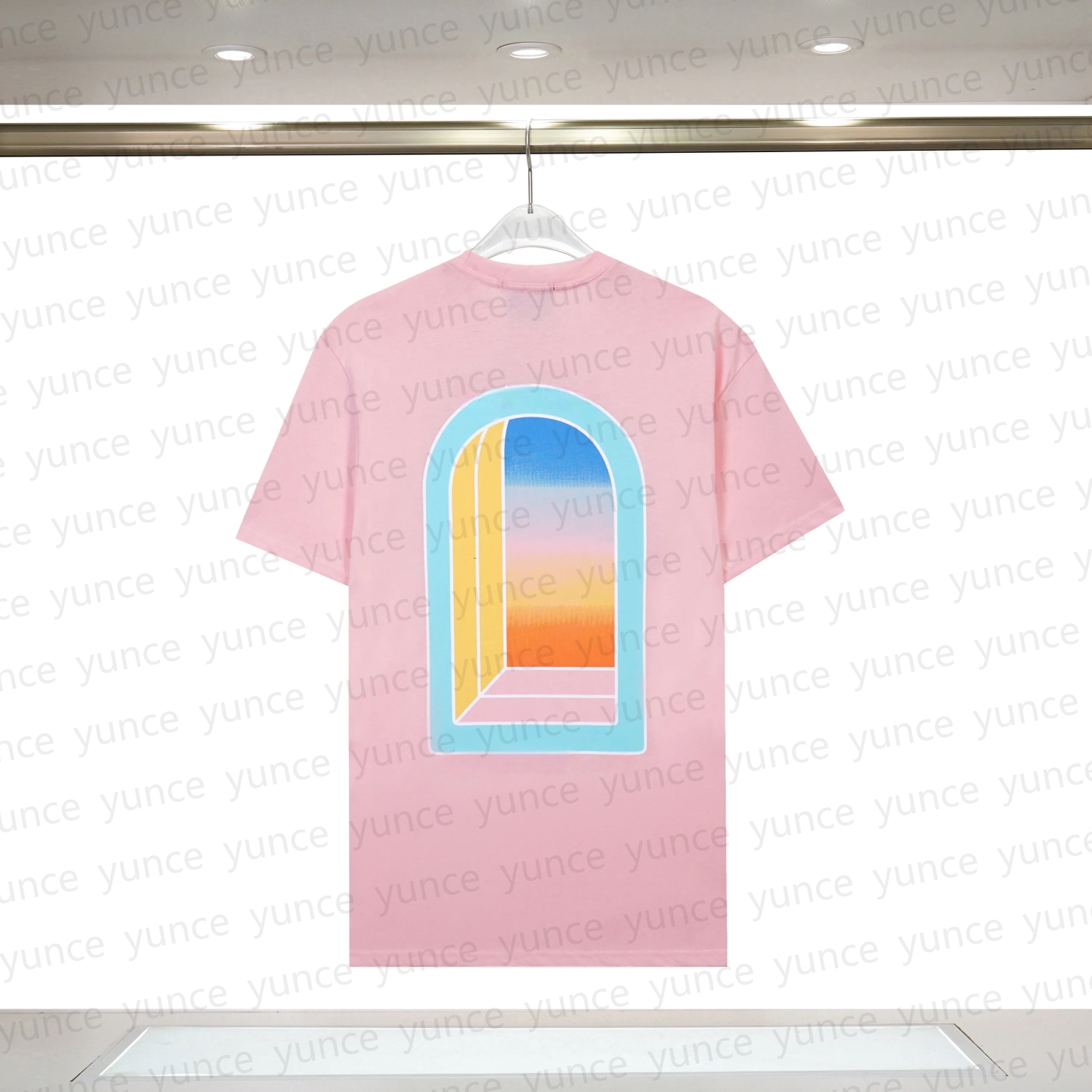 European and American fashion men's shirt letter pattern T-shirt round neck short sleeved casual loose short sleeved T-shirt street top S-2XL