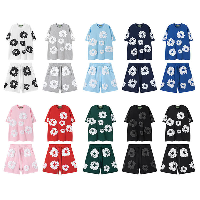 Denim Shorts Men's Sport Shorts Y2K street Designer Cropped Shorts foam printing Joggers Loose Casual Hip-hop Couple Denim Streetwear Short Basketball Shorts