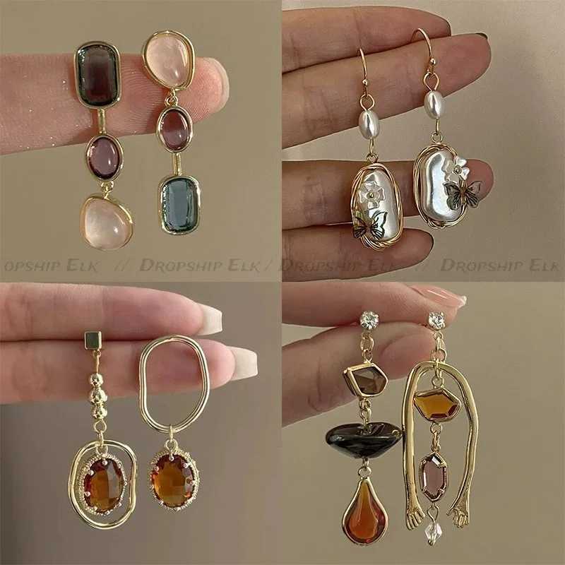 Elegant Freshwater Pearl Hoop Earrings For Women Luxury Vintage Tassel New Years Jewelry Accessories H260403