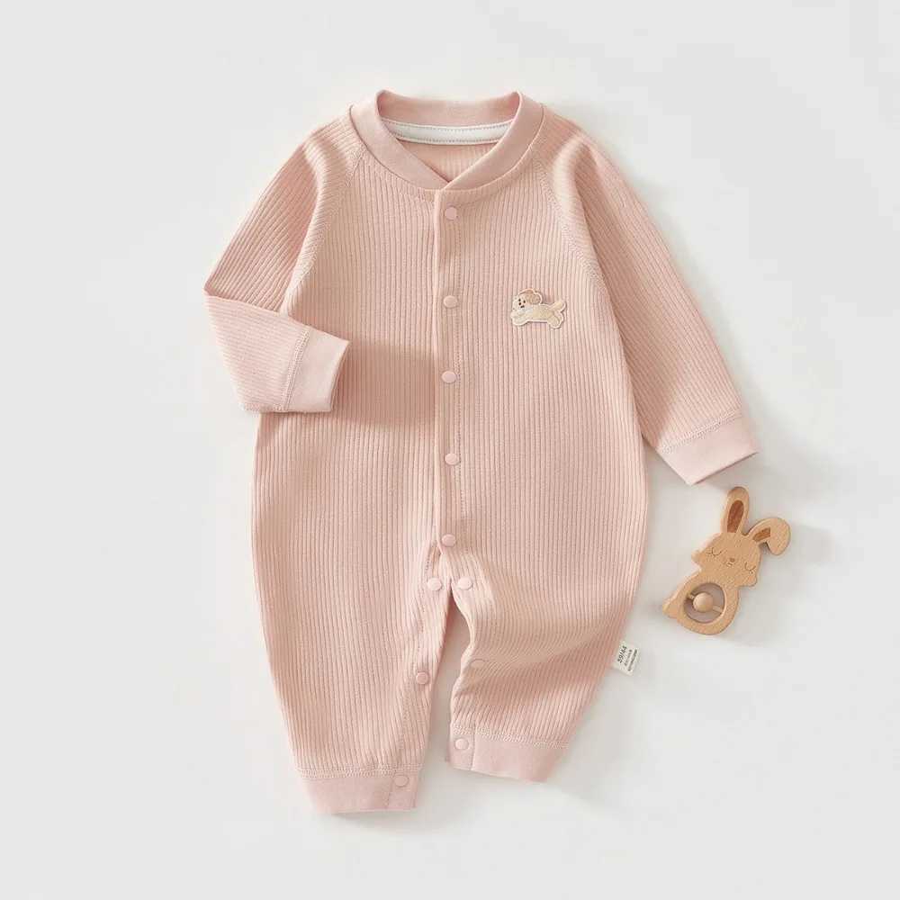 AYNIGIELL Baby Jumpsuit Spring and Autumn Sleepwear Pure Cotton Newborn Clothes 0-18 Months Newborn Boys and Girls Jumpsuit H260403