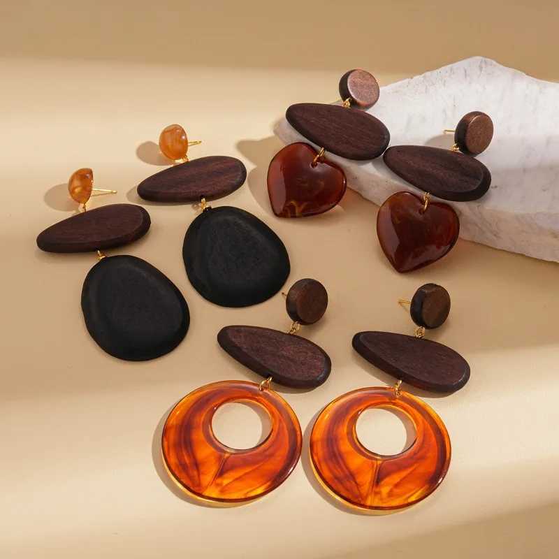 Fashion Exaggerated Water Drop Love Pendant Earrings for Women Luxury Quality Jewelry Bohemian Ethnic Style Earrings Wholesale H260403