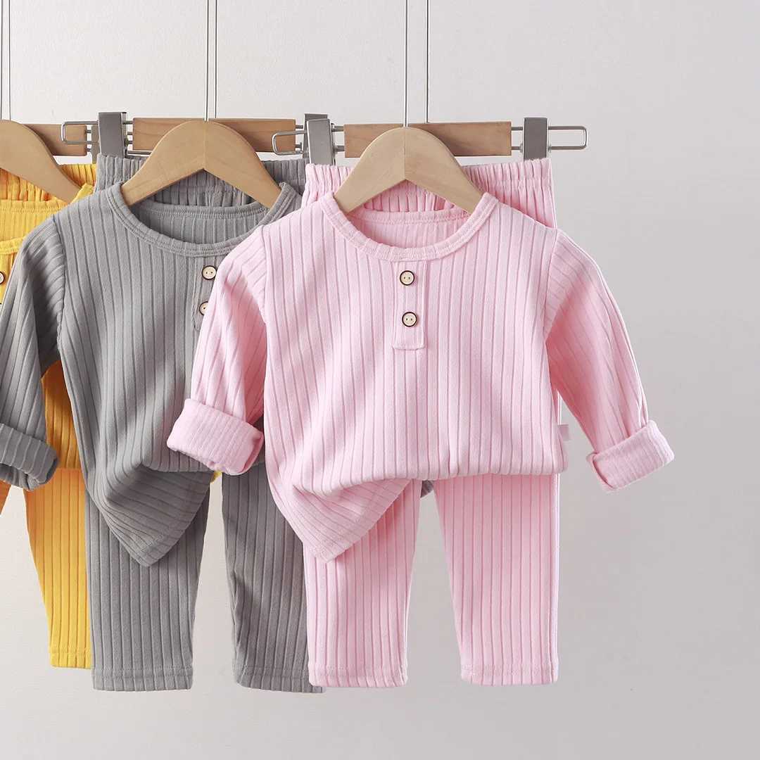 Childrens Underwear Sets Autumn New Baby Boys Pajamas Korean Version of the Girls Home Wear Childrens Clothing H260403