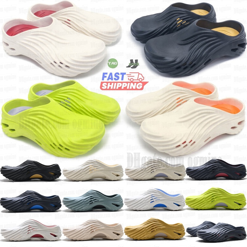 with Box crooz slippers Echo Wave Clog Elephant Grey Crozs Spackle White Stratus Sandals Slides Mens Summer Design Curved wave Hawaii Maldives Beach slider 39-46