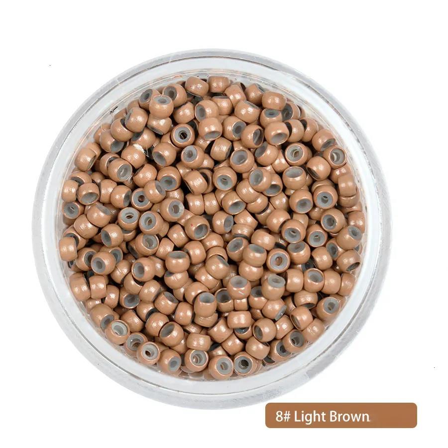 Microbeads 1000pcs 3mm Copper Silicone Nano Micro Link Tube Ring for Wig Hair Extensions Lined Beads Salon Tools Nanometer Beaded X260403