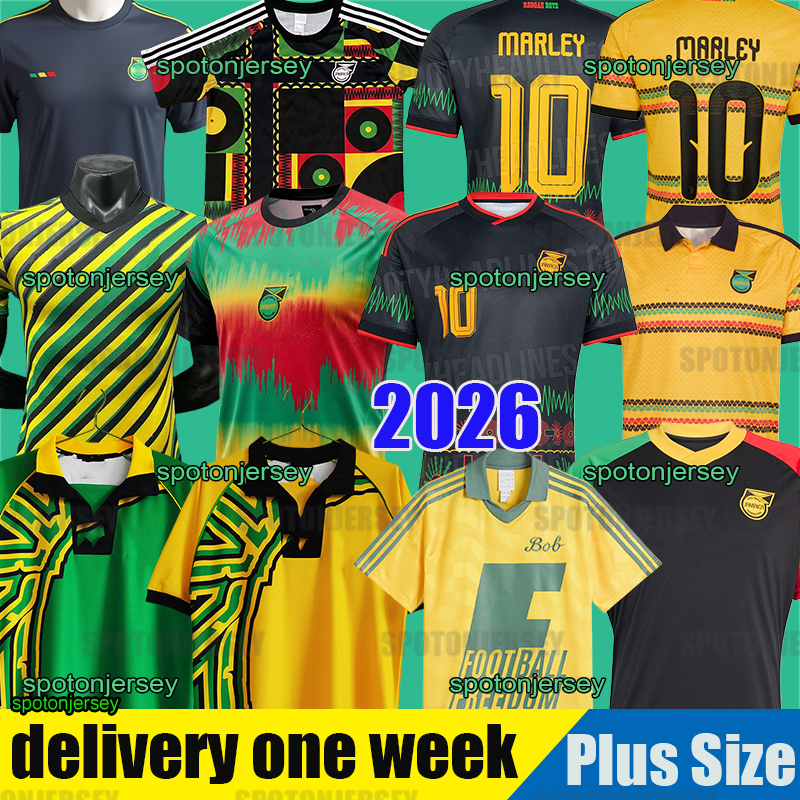 MARLEY Jamaica soccer jerseys 2026 world cup copa national football shirts trainning 2026 Jamaica jersey Retro Kit 1998 home away pre match maillot jamaique 2026