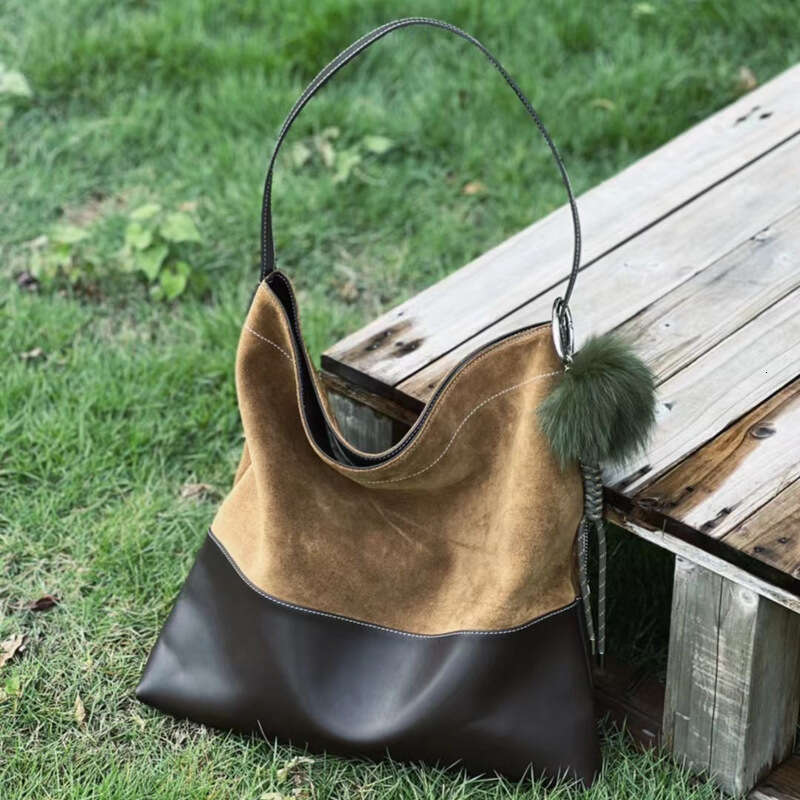 2026 New Retro Lazy Style Frosted Cowhide Tote Bag for Women Large Capacity Shoulder Bag Fashion Commute Bag Factory Wholesale Drop Shipping SENYY