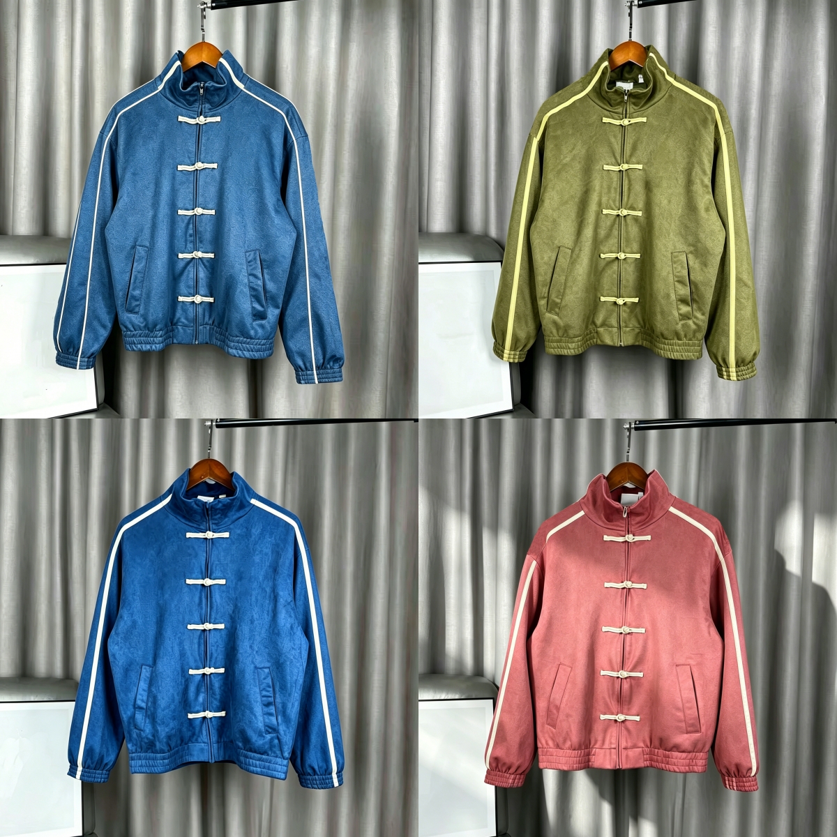 New Man Jacket men casual individual and Chinese fashionable silk New Year jacket standup collar jacket classic loose Tang suit jacket for women
