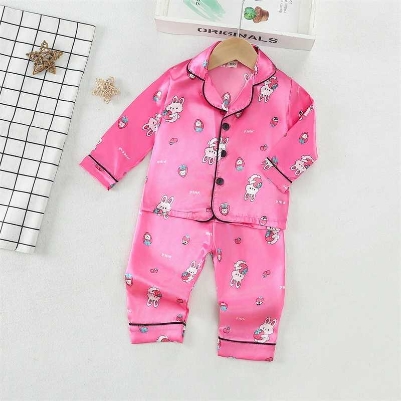Autumn Baby Girls Clothes Set Children Pajamas Long Sleeved Shirt Pants 2Pcs/Sets Kids Sleepwear Toddler Clothing Infant Costume H260403