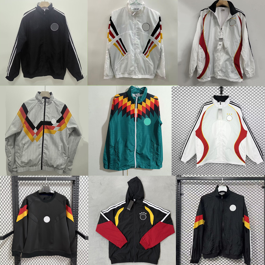 New + Retro 2026 GermanyS hoodies Training Soccer Jacket Suit windbreaker 1994 1998 2002 2004 2006 football shirts jersey kit long sleeve zipper wind coat Sweatshirt