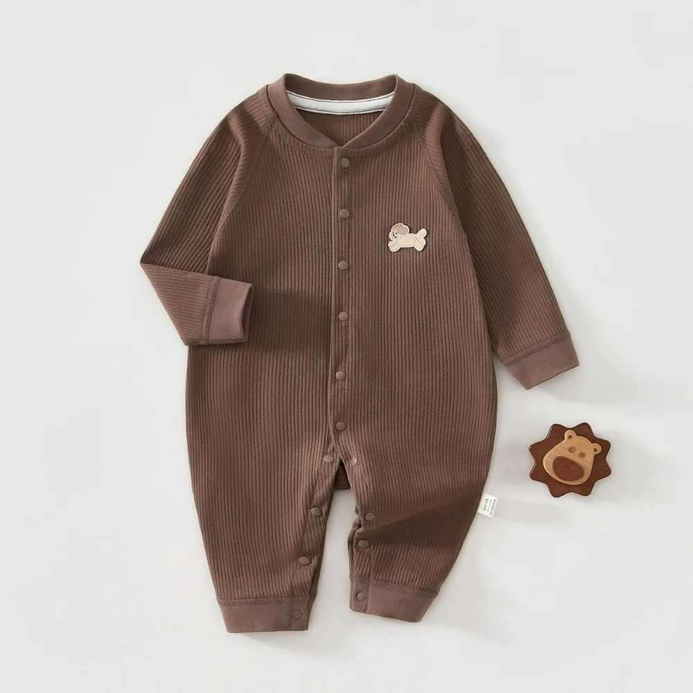 AYNIGIELL Baby Jumpsuit Spring and Autumn Sleepwear Pure Cotton Newborn Clothes 0-18 Months Newborn Boys and Girls Jumpsuit H260403