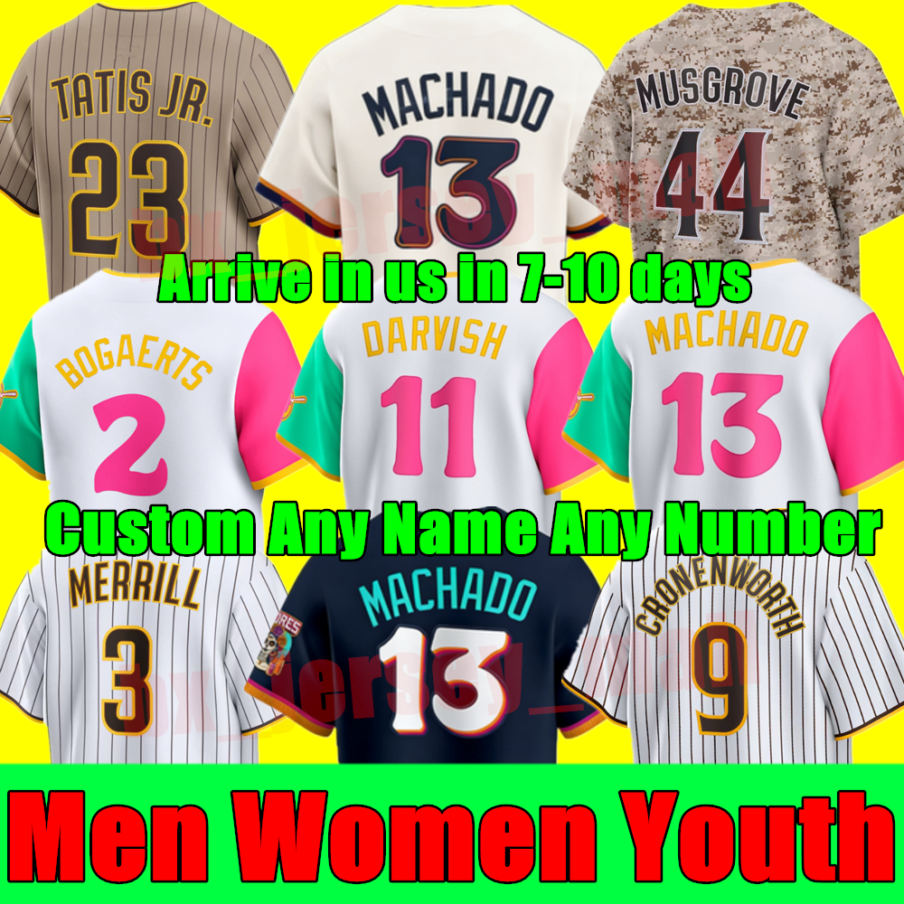New Custom S-4XL Fernando Tatis Jr Jersey Baseball XANDER BOGAERTS SAN DIEGO MANNY MACHADO KIM CRONENWORTH PADRES PROFAR YU DARVISH JOSH HADER Men Women Youth Jerseys
