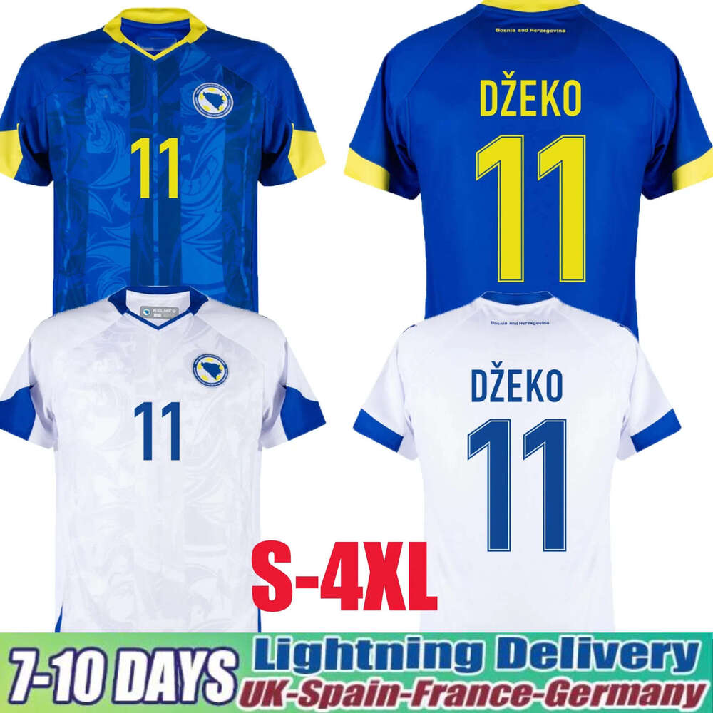 Bosnia Jersey 2026 Bosnia And Herzegovina Dzeko Soccer Jerseys 26 27 Home Away Men Kids Players Fans Football Uniforms Shirts Kit Kit S-4XL Top Quality