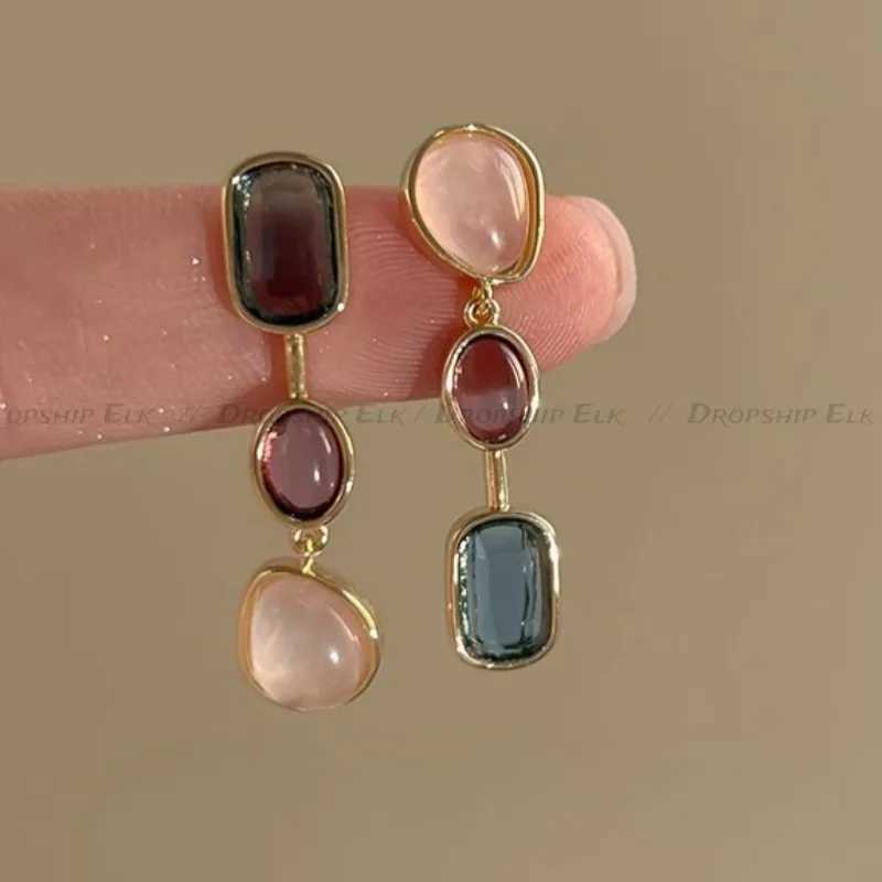 Elegant Freshwater Pearl Hoop Earrings For Women Luxury Vintage Tassel New Years Jewelry Accessories H260403