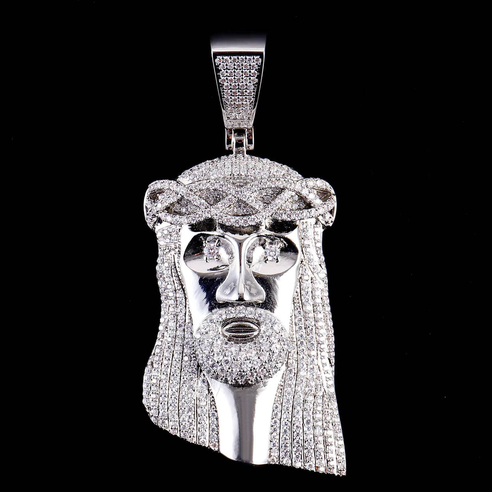 925 Silver or Brass Jesus Pendant Custom Iced Pendant Gold-plated Hip-hop Jewelry Lab Diamond Jesus Piece Pendant Moissanite