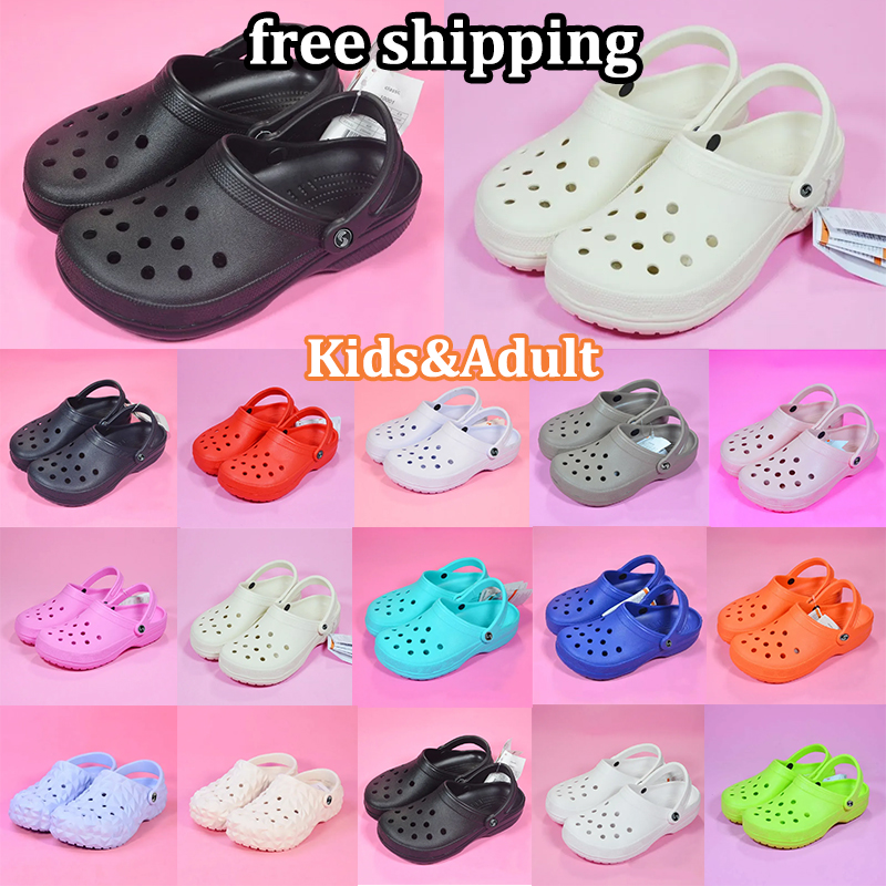 free shipping designer sandals women men classic slippers waterproof shoes outdoor beach shoes triple black white pink