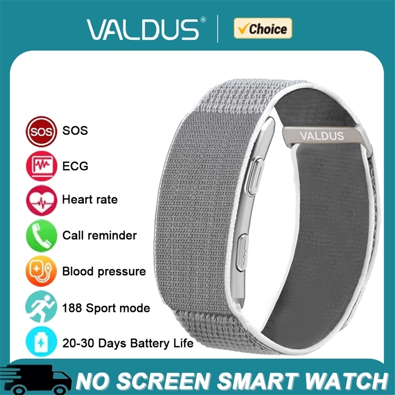 VALDUS VITRO ECG Smart Bracelet Heart Rate Blood Pressure Waterproof Long Battery Life Fitness SOS 2026 NO Screen Smartwatch 260324ww