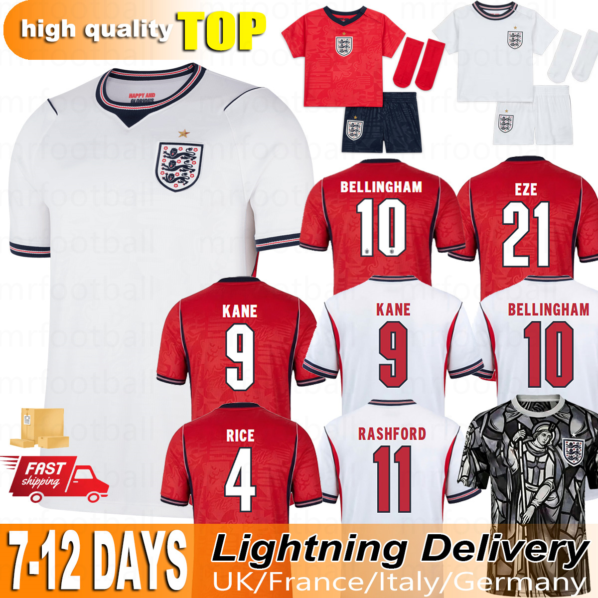 england kit 26 27 BELLINGHAM Soccer Jerseys world cup 2026 jersey football shirt SAKA FODEN RASHFORD STERLING National Team KANE football tops shirt Kids Kit