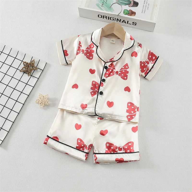 New Summer Baby Girls Clothes Suit Children Sleepwear Shirt Shorts 2Pcs/Sets Infant Pajamas Kids Clothing Toddler Casual Costume H260403