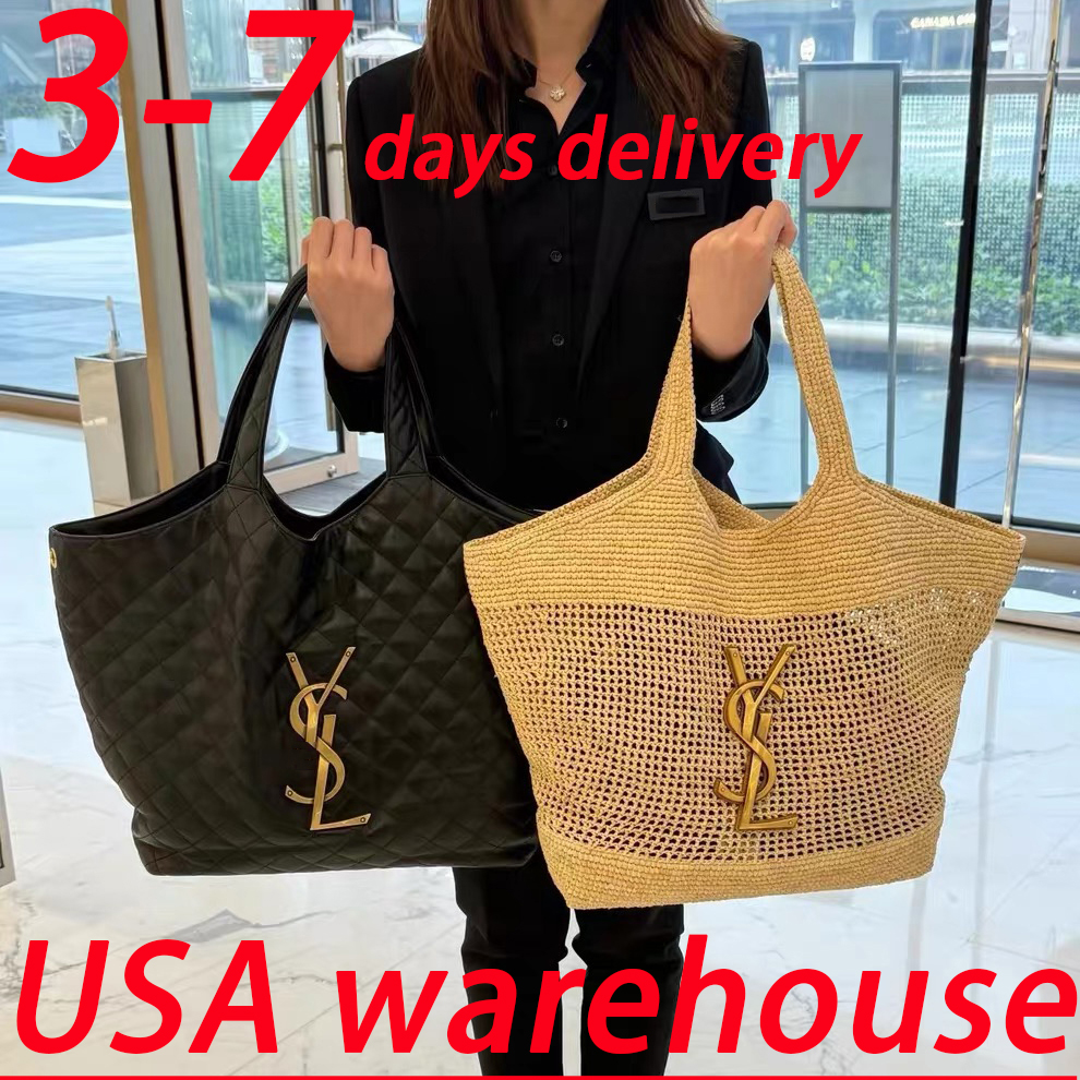 12A 1:1 ysl bag tote Bag raffia grass icare Designer Bags 2026 Trends handbag shoulder bag leather Crossbody Bag hobo bag Large capacity Real leather bag and cowhide