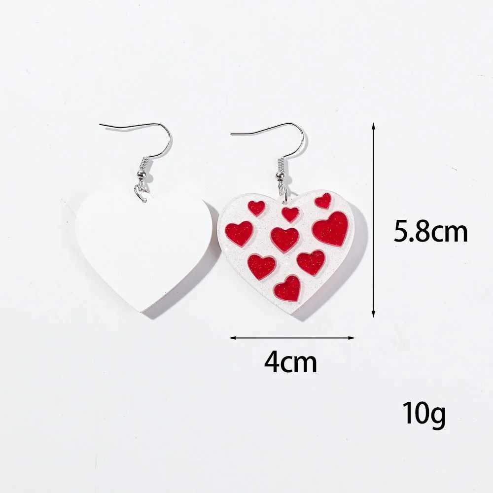 Cute Heart Cat Acrylic Earrings Women Statement Peach Kitten Drop Earring Fashion Jewelry Valentines Day Gifts H260403