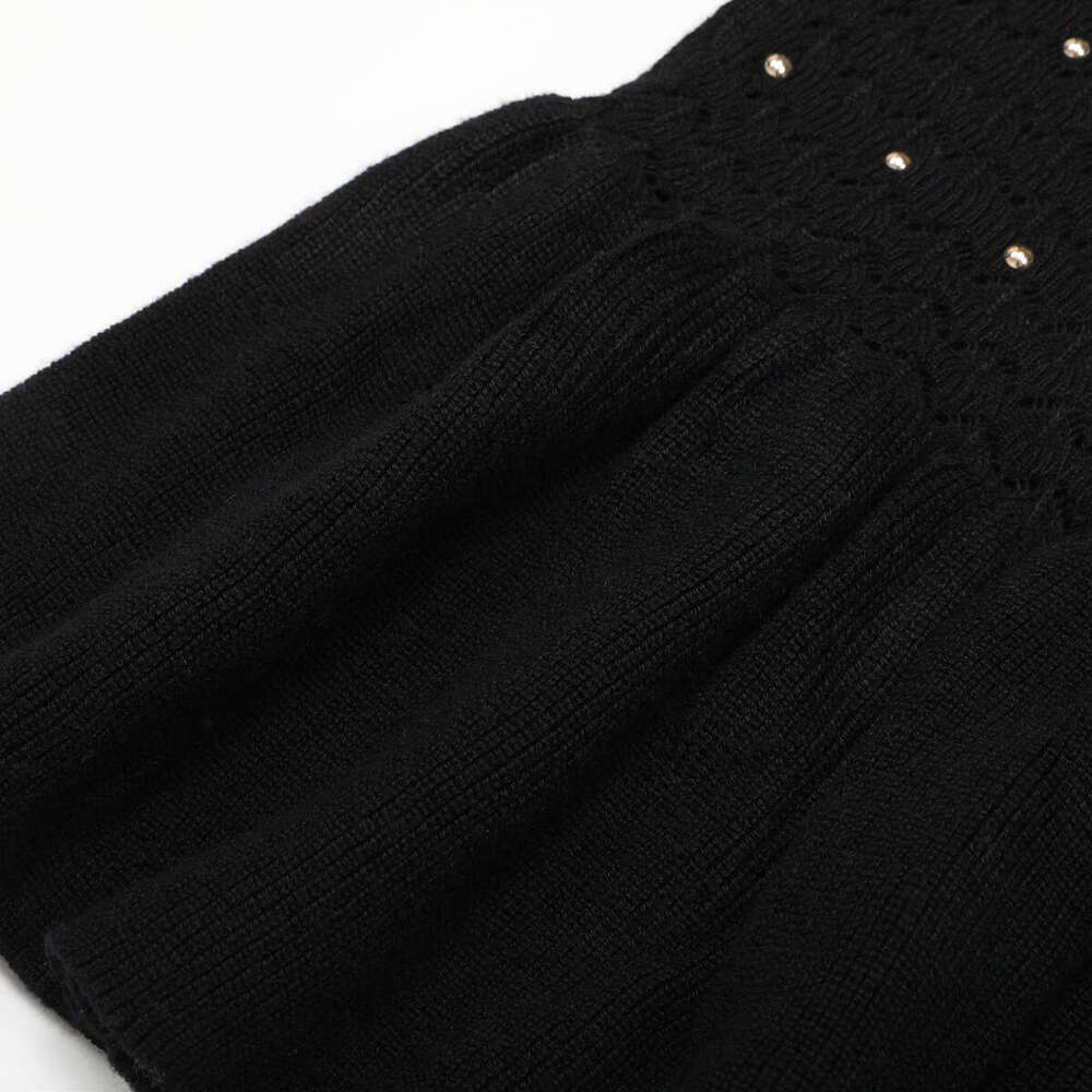 Spring and Autumn New Designer Women's High k30 Quality Elegant Knitted Fashion Slimming Rivet Dress 2026