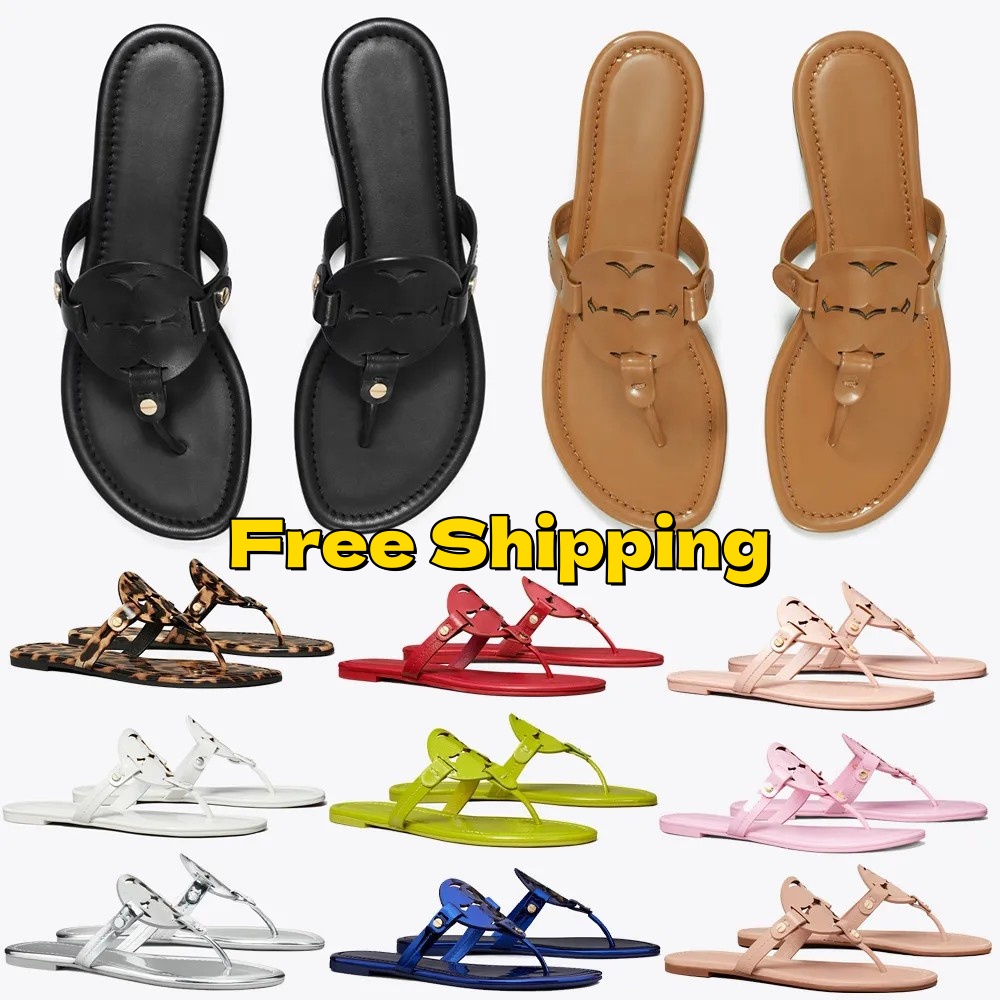 Free shipping with box designer sandals women ladies girls slides luxury flat flip flops sliders slide womens sandal summer beach outdoor shoes 35-42