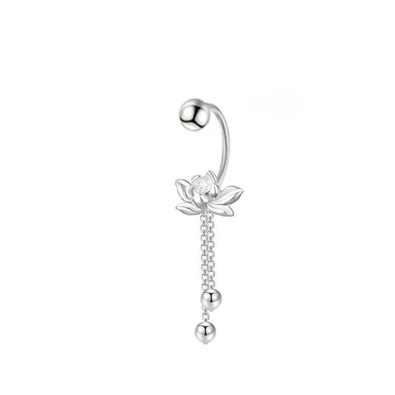 925 Sterling Silver Vintage Lotus Earrings Cute Sweet Irregular Earrings Fashion Jewelry Gift H260403