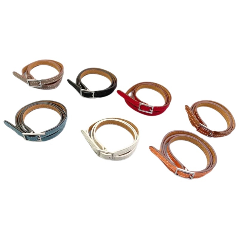 Designer Real Leather 3 Round Multicolor Cuff Bracelet For Women Fashion Daily Wear And Stylish Adornment