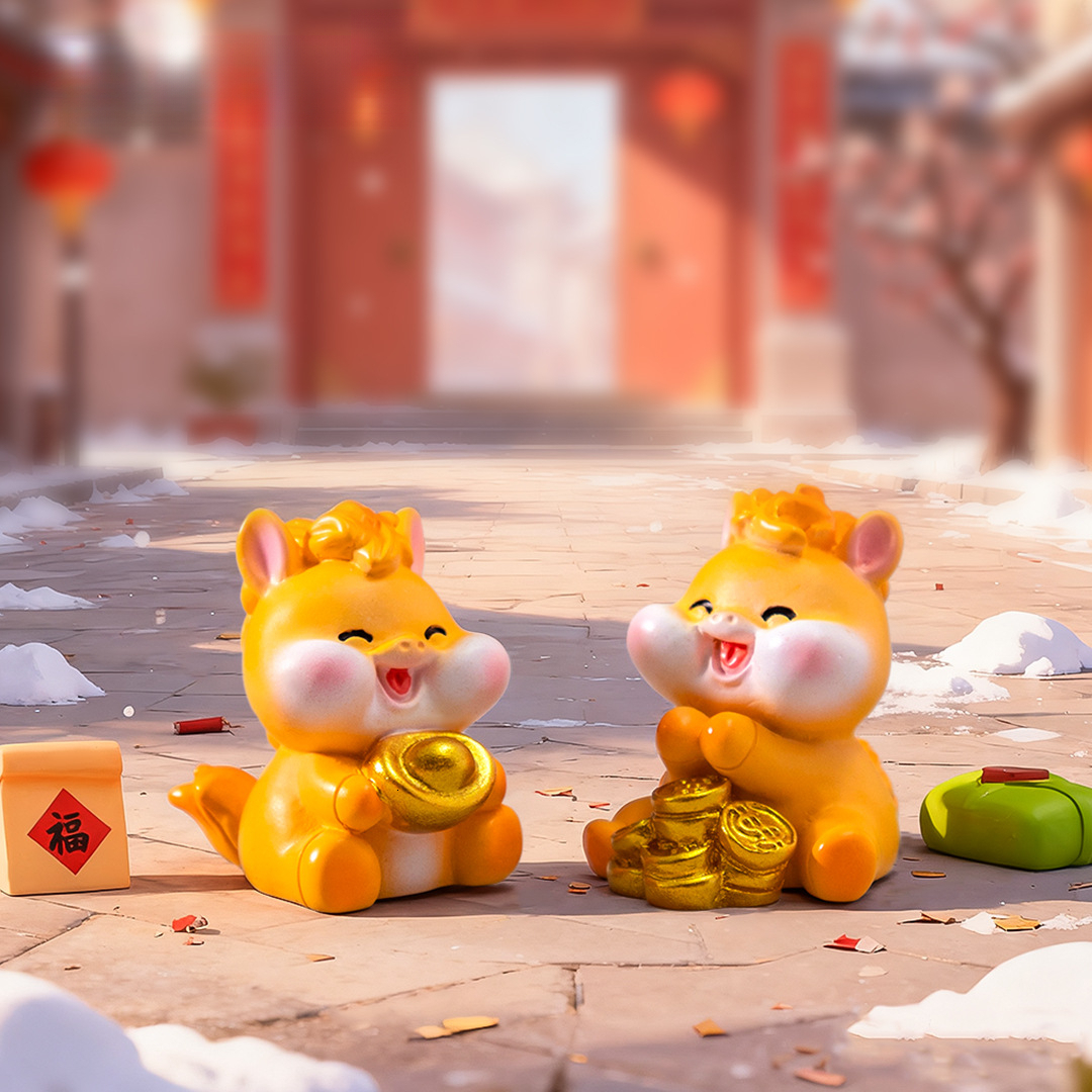 Ornament Instant Fortune Figurine Diy Decoration Hanging Accessory Mini Golden Horse Ornament Set Of 8 Pcs For Car And Desktop