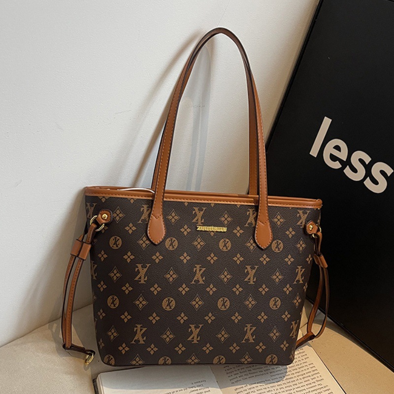 Free shipping Designer bag Women's Versatile Large Capacity Tote Bag with Shoulder Strap - Classic Plaid Design Skin-friendly black