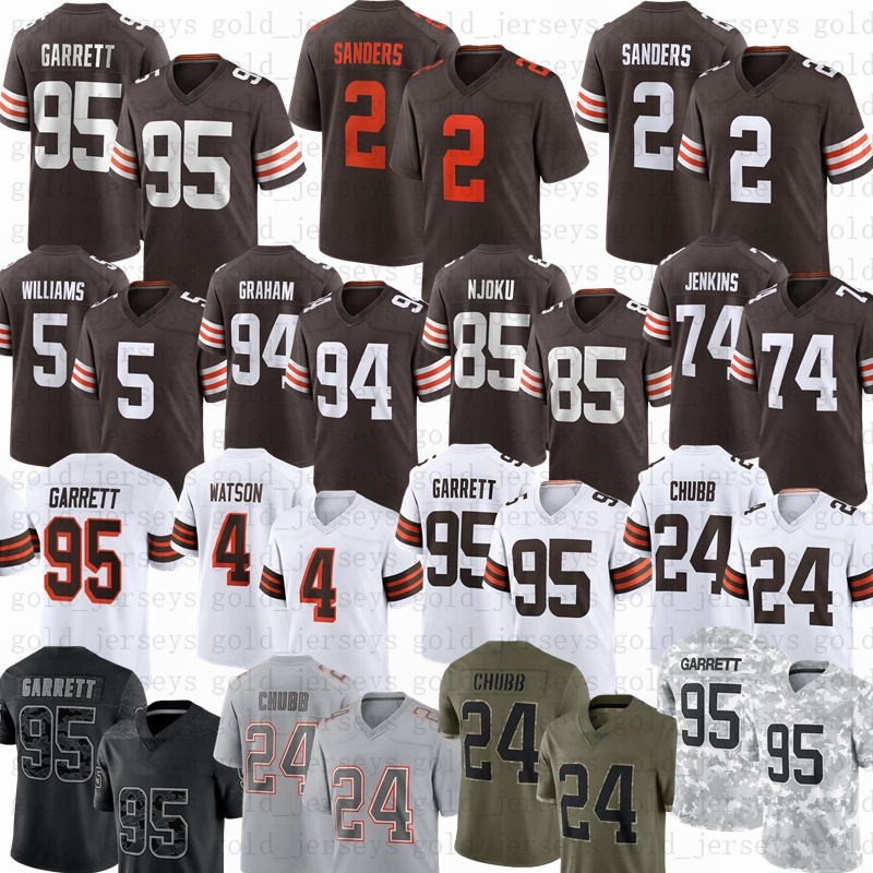 2 Shedeur Sanders Quinshon Judkins Myles Garrett Football Jersey Schwesinger Jerry Jeudy Kosar Joe Thomas Gabriel Mason Graham 5 Quincy Williams Elgton Jenkins