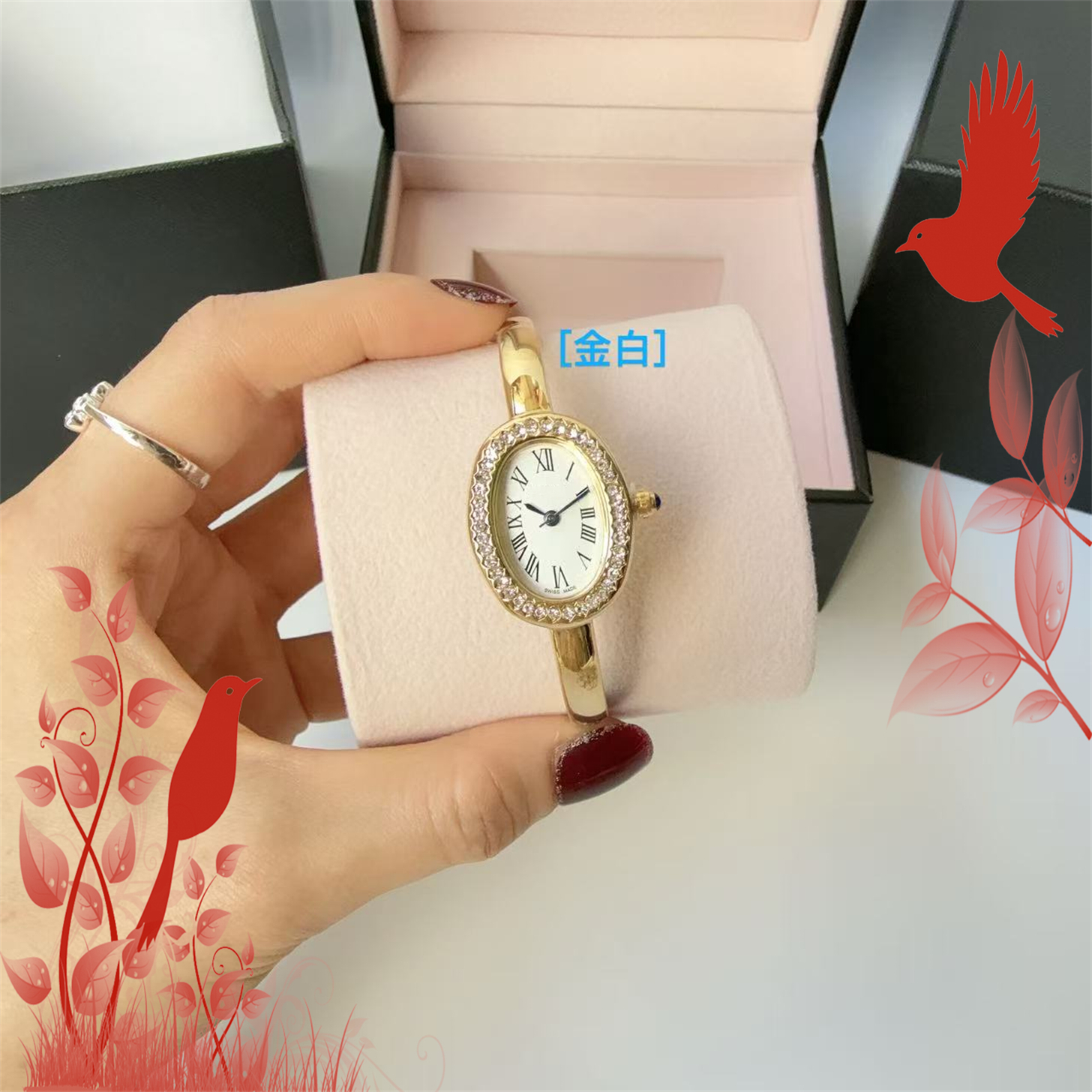 Luxury Womens Square CARTERity BAIGNOIREity Diamond Watch Watches Premium Quartz Movement Stainless Steel Bracelet Glass Waterproof women Wristwatches #1283