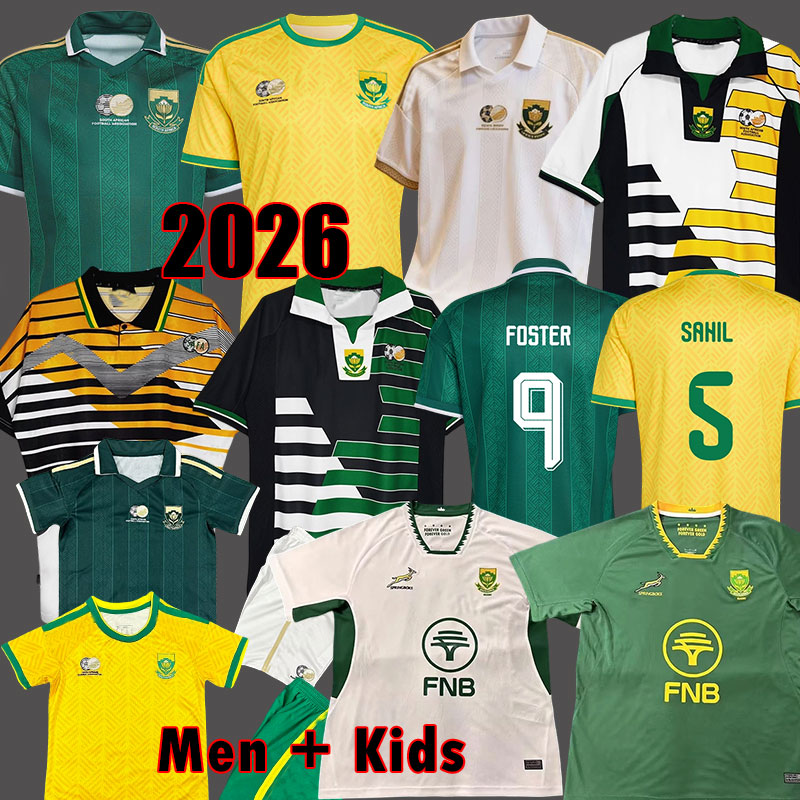 South africa soccer jersey 2026 World Cup home away White Football shirt 26 27 MOKOENA FORTUNE RADEBE McCARTHY Retro South africa 1994 1998 Man Kids Kit 3XL 4XL