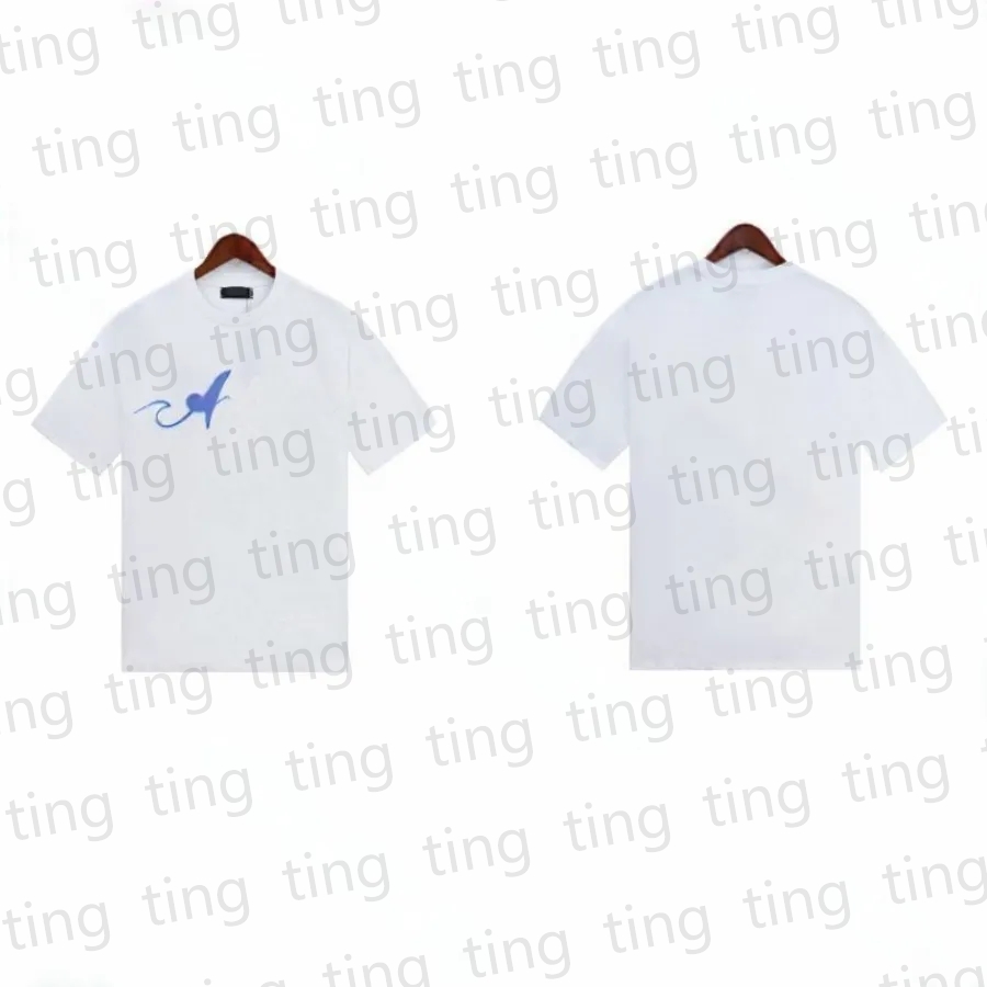 European and American trendy short sleeved comfortable cotton designer casual letter printed round neck sports shirt