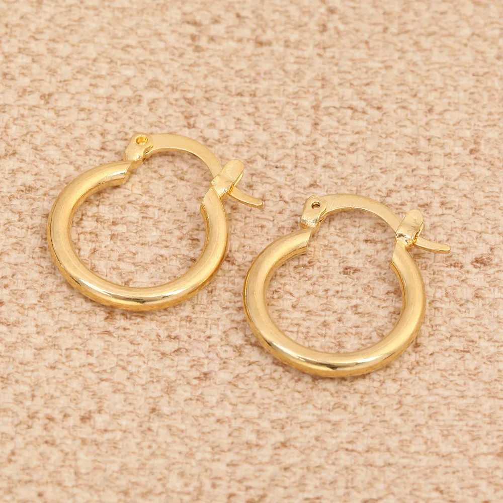 24K Gold Earrings Fashion New Model Earrings Dubai Ethiopian African Europe Golden Jewelry H260403