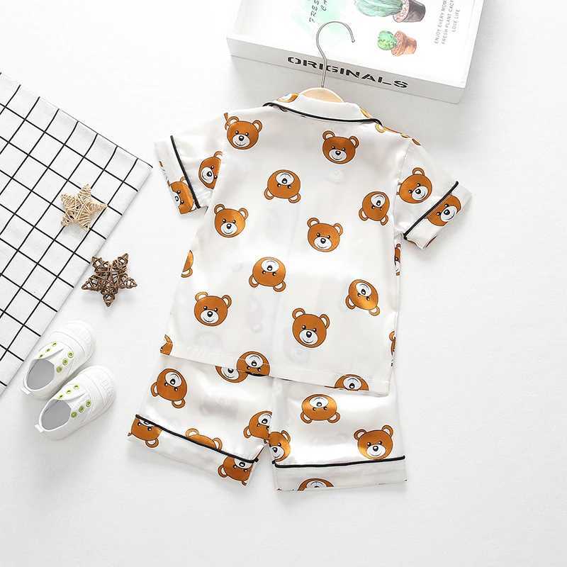 New Summer Baby Boys Clothes Suit Children Girls Sleepwear Shirt Shorts 2Pcs/Sets Kids Pajamas Toddler Costume Infant Tracksuits H260403