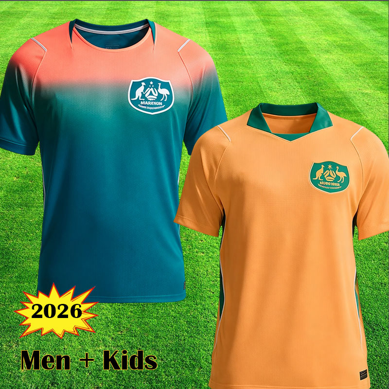 Australia World Cup 2026 soccer jerseys 26 27 Home away Yellow Green Football Shirts Uniforms Fans kids kit boy set Maglia Maillot de football Shirt jersey 3XL 4XL