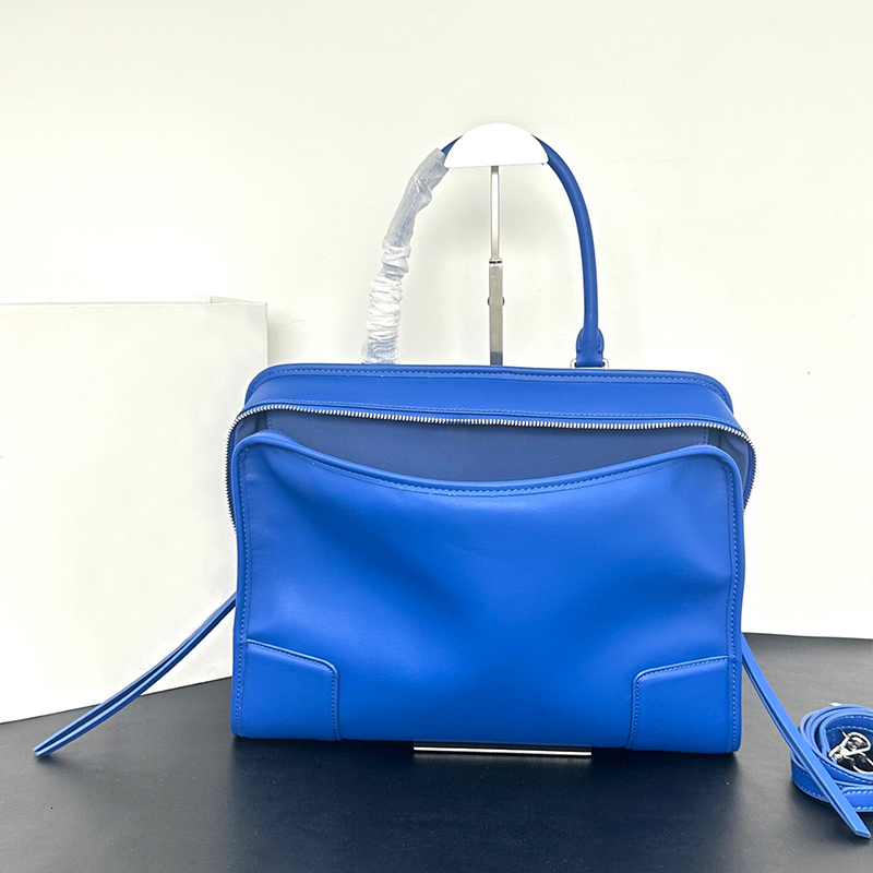 Mirror Quality Amazona 180 Bowling Bag Retro Matte Leather Toter Bag Luxury Bag Suede Tote Bag Large Capacity Fashion Genuine Leather Handbag
