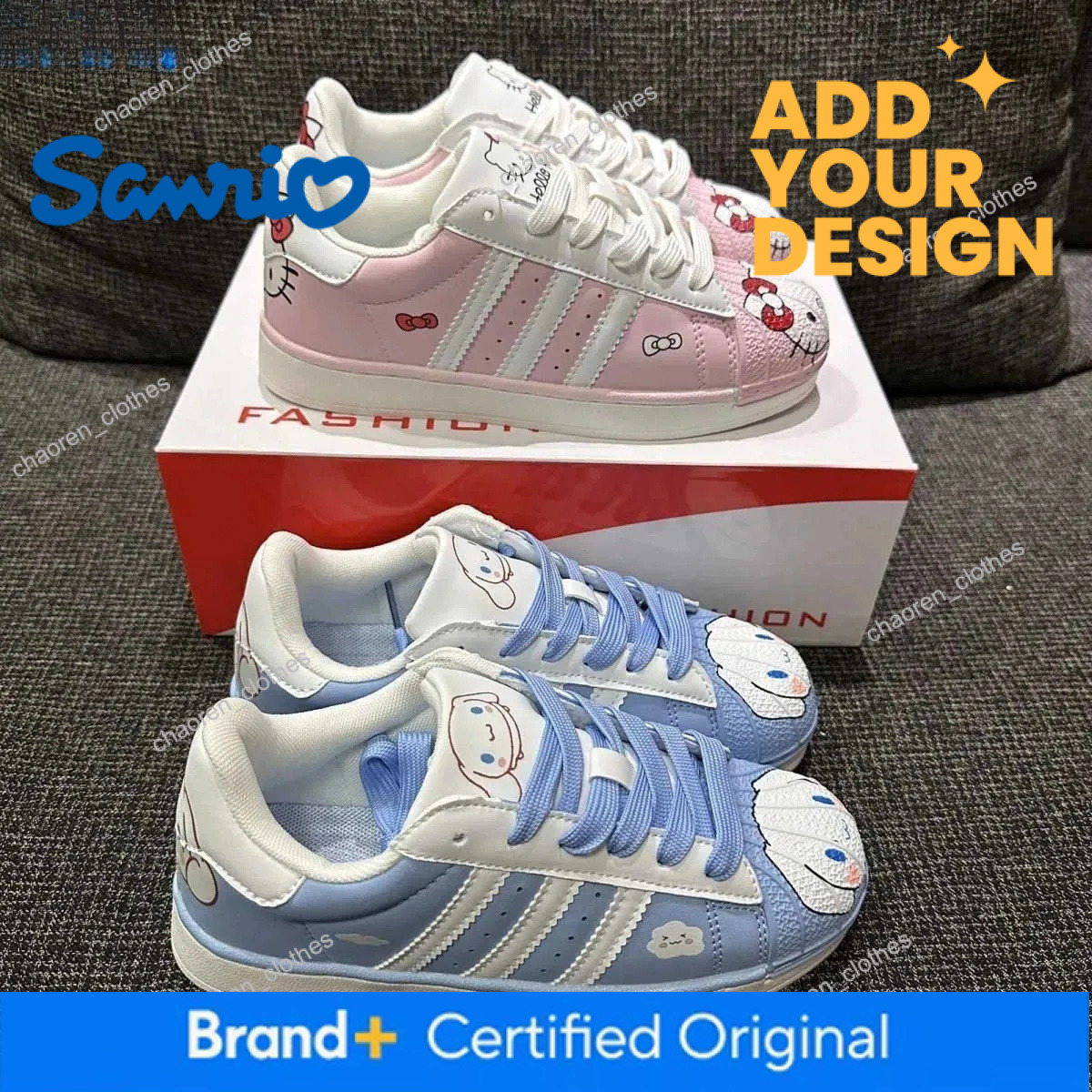 Sanrio Hello Kitty Cinnamoroll Cute Shell Womens Trend Versatile Student Sneakers Japanese Style Harajuku JK Board Shoes