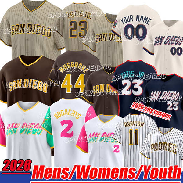 San Diegos Padres Jersey 23 Fernando Tatis Jr. 2026 City Connect Nick Castellanos Manny Machado Jackson Merrill Bogaerts Joe Musgrove Cronenworth Darvish Cruz
