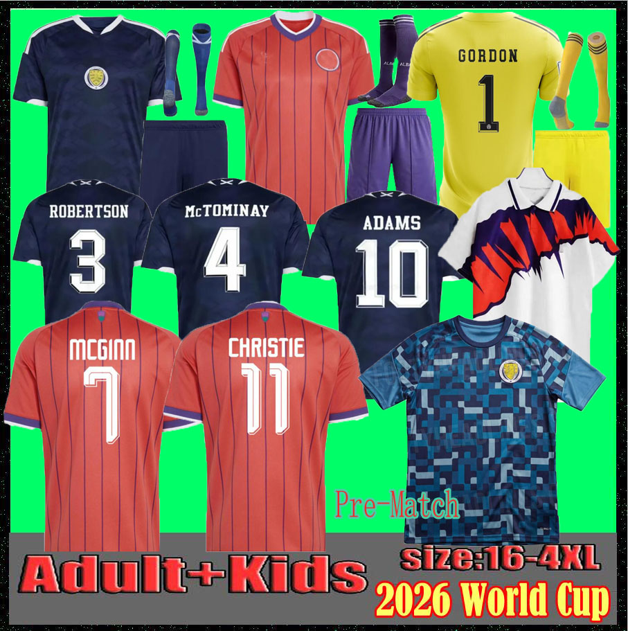 2026 World Cup scotland football shirt Soccer Jerseys ROBERTSON McTominay McKENNA 1991-93 1994-96 2002 Retro TIERNEY MCGREGOR CHRISTIE McGINN men kids kits