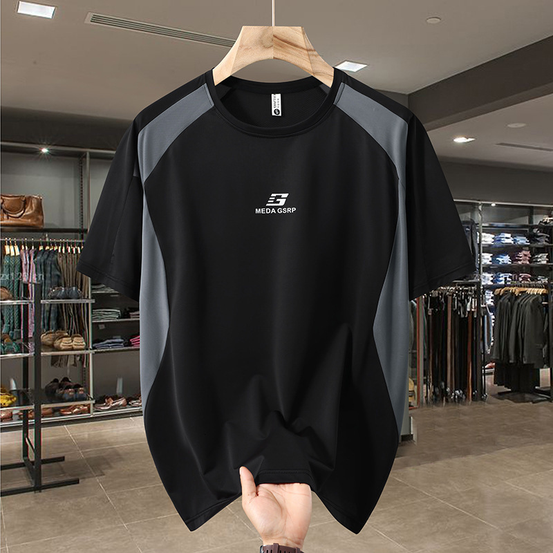 Mens Hip Hop Super Large T-shirt Street Clothing Harajuku Black Loose T-shirt Y2K American T-shirt Top Mens 240930