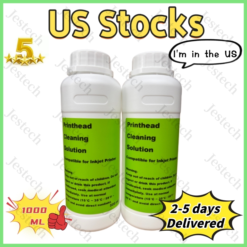 (500 ML*2) Printhead Cleaning Cleaner US Domestic Local Shipping Chemicals Raw Materials wholesale Industrial Use Free shipping