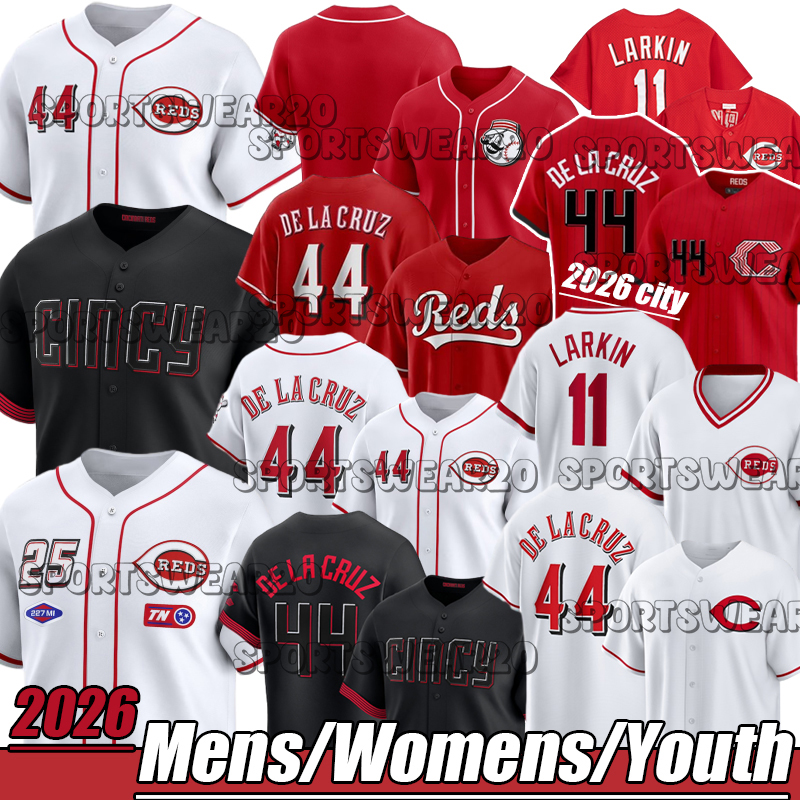 44 Elly De La Cruz Baseball Jersey Joey Votto Cincinnaticity Reds jersey #29 Friedl #7 Steer #9 McLain #21 Greene jersey