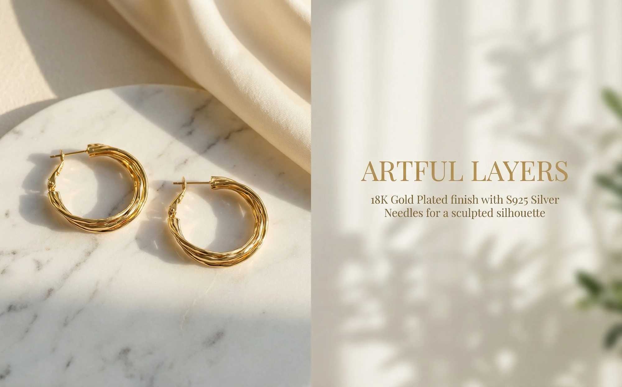 Womens Minimalist Multi-layer Circle Earrings 925 Silver Stud C-shaped Luxury High-End Feel Earrings H260403