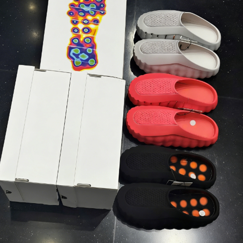 Designer Mind 001 Slides Mind001 Slippers 002 Running Shoes Soft Rubber Tech Comfortable Sandals Black Light Smoke Grey Bone Red Mens Women Summer Slide Big Size 13