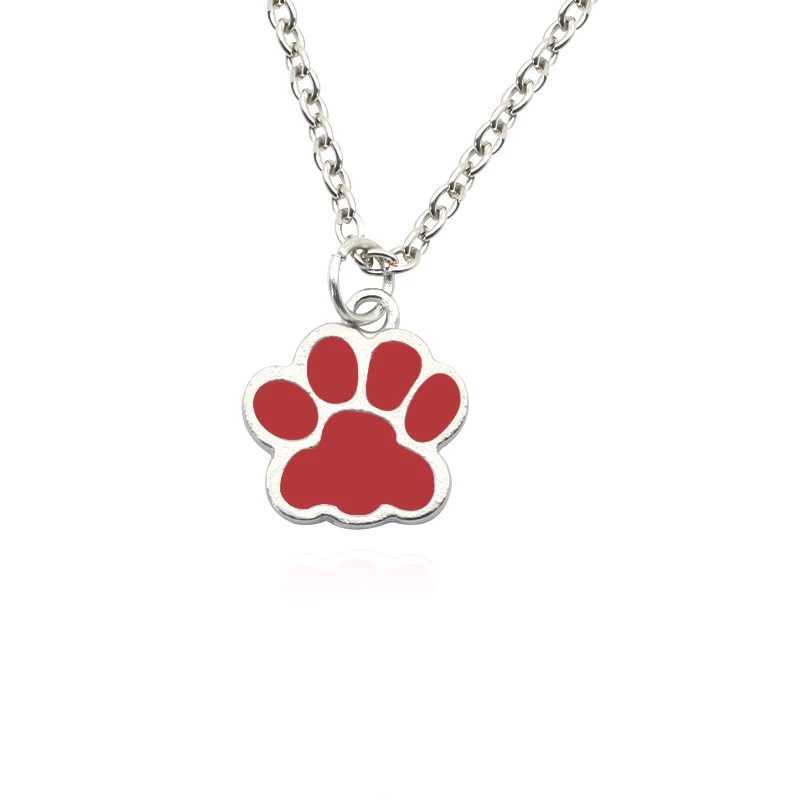 Fashion Dog Paw Cat Footprint Necklace for Women Kpop Animal Dripping Pendant Clavicle Chain Men And Women Jewelry Sets Gift H260403