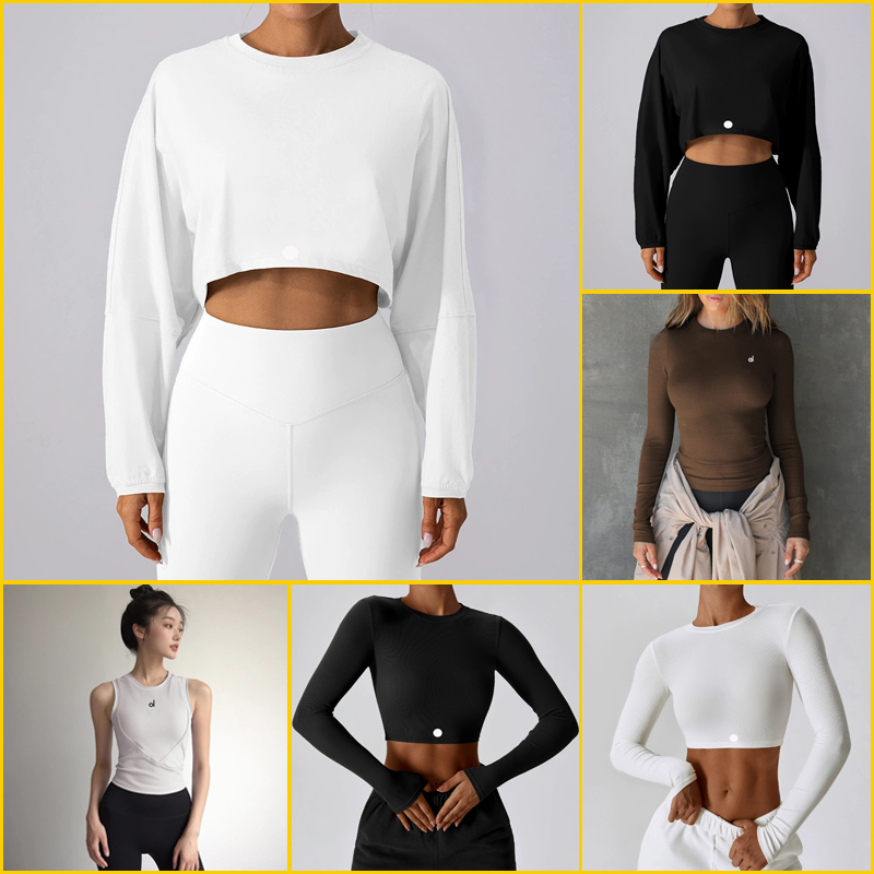 Yoga Casual Running alosetitly Sports Gym T-shirt Long Sleeved Fitness Slimming Lightweight Long Sleeved Yoga Gym Top Designer Yoga Sports Pants Trouser Pants