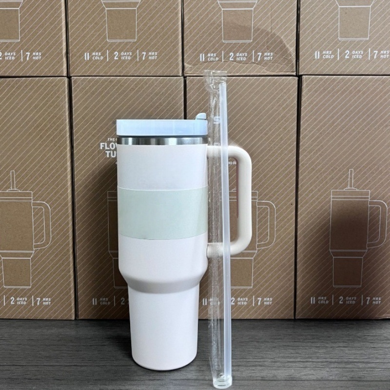 Water Bottle 40oz tumbler Stainless Designer Cup cups lid and straw water bottle Car cup stainless steel coffee cup large-capacity mug